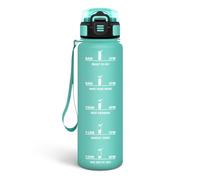 Motswedi Gourde Enfant 500 ml, sans BPA, Bouteille d'eau, Prévention des Fuites, Gourde Plastique, Compatible avec Les Boissons Gazeuses, Idéale pour l'école, Activités de Plein Air - Bleu vert