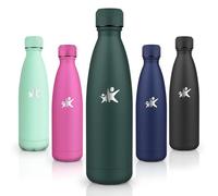 Motswedi Gourde Isotherme, 0.5L Anti-Fuite, Gourde Enfant, sans BPA, Bouteille Isotherme, 24h Froid & 12h Chaud, Gourde Inox, Gourde Isotherme Enfant pour Randonnée, Sport, Fitness, Gym, Vert Armée