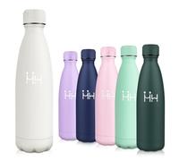Motswedi Gourde Isotherme, 0.5L sans BPA, Bouteille Isotherme, 24h Froid & 12h Chaud, Gourde Inox, Anti Fuite, Gourde Isotherme Enfant, Gourde pour Enfant & Adulte, Sport, Gym, École, Blanc Cassé