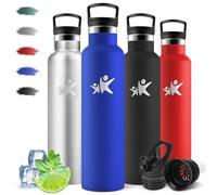 Motswedi Gourde Isotherme 1l, Froid&Chaud, sans BPA, Gourde Paille, 18/8 Acier Inoxydable, Bouteille d'eau, Réutilisable, Bouteille Isotherme, Thermos pour Randonnée, Bureau, Outdoor, Sport, Bleu roi