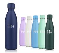 Motswedi Gourde Isotherme, 1L sans BPA, Bouteille Isotherme, 24h Froid & 12h Chaud, Gourde Inox, Anti Fuite, Gourde Isotherme Enfant, Gourde pour Enfant & Adulte, Sport, Gym, École, Bleu Foncé