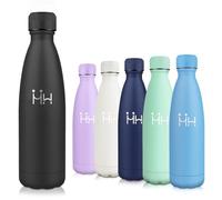 Motswedi Gourde Isotherme, 500 ml sans BPA, 24h Froid & 12h Chaud, Bouteille Inox, Anti Fuite, Gourde Isotherme Enfant, pour Enfant & Adulte, Sport, Gym, École, Noir