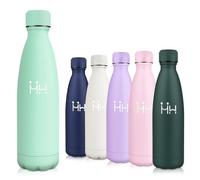 Motswedi Gourde Isotherme, 500 ml sans BPA, Bouteille Isotherme, 24h Froid & 12h Chaud, Gourde Inox, Anti Fuite, Gourde Isotherme Enfant, Gourde pour Enfant & Adulte, Sport, Gym, École, Bleu Vert