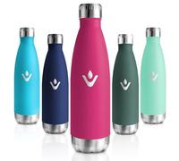 Motswedi Gourde Isotherme, 500ml, Gourde INOX Enfant, 24h Froid & 12h Chaud, Thermos Isotherme, sans BPA, Réutilisable, Bouteille d'eau, pour Randonnée, Sport, Fitness, Gym, Rose Rouge