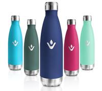 Motswedi Gourde Isotherme, 500ml, Gourde Inox Enfant, 24h Froid & 12h Chaud, Thermos Isotherme, sans BPA, Réutilisable, Bouteille d'eau, pour Randonnée, Sport, Fitness, Gym, Bleu Foncé