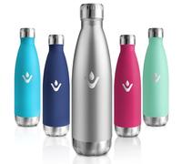 Motswedi Gourde Isotherme, 500ml, Gourde INOX Enfant, 24h Froid & 12h Chaud, Thermos Isotherme, sans BPA, Réutilisable, Bouteille d'eau, pour Randonnée, Sport, Fitness, Gym, Acier Inoxydable