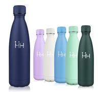 Motswedi Gourde Isotherme, 500ml sans BPA, Bouteille Isotherme, 24h Froid & 12h Chaud, Gourde Inox, Anti Fuite, Gourd Enfant, pour Enfant & Adulte, Sport, Gym, École, Bleu Foncé