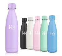 Motswedi Gourde Isotherme, 500ml sans BPA, Bouteille Isotherme, 24h Froid & 12h Chaud, Gourde Inox, Anti Fuite, Gourde Isotherme Enfant, Gourde pour Enfant & Adulte, Sport, Gym, École, Violet Clair