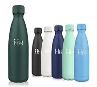 Motswedi Gourde Isotherme, 500ml sans BPA, Bouteille Isotherme, 24h Froid & 12h Chaud, Gourde Inox, Anti Fuite, Gourde Isotherme Enfant, Gourde pour Enfant & Adulte, Sport, Gym, École, Vert Armée