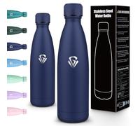 Motswedi Gourde Isotherme 750ml, Double Paroi, Gourde Inox, Thermos Isotherme, Anti-Fuite, Bouteille d'eau, Bouteille pour L'école, Travail, Voyage, Randonnée, Bleu Profond -287c