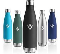 Motswedi Gourde Isotherme 750ml, Gourde Inox Enfant, 24h Froid & 12h Chaud, Thermos Isotherme, sans BPA, Réutilisable, Bouteille d'eau, pour Randonnée, Sport, Fitness, Gym, Noir