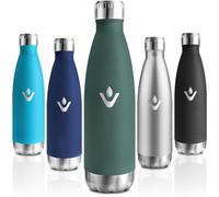 Motswedi Gourde Isotherme 750ml, Gourde Inox Enfant, 24h Froid & 12h Chaud, Thermos Isotherme, sans BPA, Réutilisable, Bouteille d'eau, pour Randonnée, Sport, Fitness, Gym, Vert Militaire
