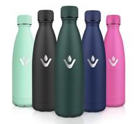 Motswedi Gourde Isotherme 750ml, sans BPA, Gourde Inox Enfant, 24h Froid & 12h Chaud, Thermos Isotherme, Réutilisable, Bouteille d'eau, pour Randonnée, Sport, Fitness, Gym, Vert Militaire