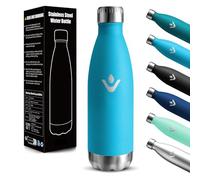 Motswedi Gourde Isotherme Enfant, 500ml Réutilisable, Gourde Enfant, 24h Froid et 12h Chaud, Thermos, Anti-Fuite, Bouteille Isotherme, pour l'école, Voyage, Camping, Sport, Gym, Yoga, Bleu