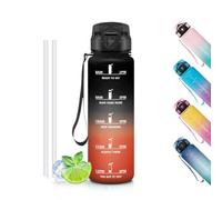 Motswedi Gourde, Sans BPA 500 ml, Gourde Avec Paille, Étanche Verrou De Sécurité, Bouteille, Citations De Motivation Pour s'hydrater,Bouteille d'eau