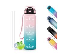 Motswedi Gourde, Sans BPA 500 ml, Gourde Avec Paille, Étanche Verrou De Sécurité, Bouteille, Citations De Motivation Pour s'hydrater,Bouteille d'eau