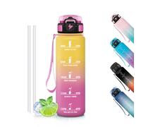 Motswedi Gourde, Sans BPA 500 ml, Gourde Avec Paille, Étanche Verrou De Sécurité, Bouteille, Citations De Motivation Pour s'hydrater,Bouteille d'eau