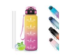 Motswedi Gourde, Sans BPA 500 ml, Gourde Avec Paille, Étanche Verrou De Sécurité, Bouteille, Citations De Motivation Pour s'hydrater,Bouteille d'eau