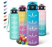 Motswedi Gourde Sport, 1000ml Anti Fuite, Gourde Paille, Réutilisable , Bouteille d'eau, sans BPA, Bouteille Reutilisable, pour Enfant, Adulte, Randonnée, l'école, Fitness, Bleu Violet