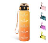 Motswedi Gourde Sport, 500ml Anti Fuite, Gourde Enfant, Réutilisable, Bouteille d'eau, sans BPA, Bouteille Reutilisable, pour Adulte, Randonnée, l'école, Fitness, Yoga, Jaune & Orange