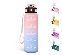 Motswedi Gourde Sport, 500ml Anti Fuite, Gourde Enfant, Réutilisable, Bouteille d'eau, sans BPA, Bouteille Reutilisable, pour Adulte, Randonnée, l'école, Fitness, Yoga, Rose & Bleu Ciel