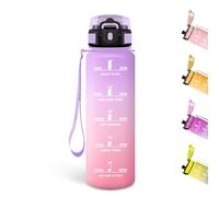 Motswedi Gourde Sport, 500ml Anti Fuite, Gourde Enfant, Réutilisable, Bouteille d'eau, sans BPA, Bouteille Reutilisable, pour Adulte, Randonnée, l'école, Fitness, Yoga, Violet Clair & Rose Clair