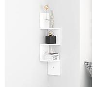 MOTT Étagère flottante à 3 niveaux, étagère d'angle murale multicouche, étagère d'angle en zigzag, étagères décoratives pour cuisine, chambre, salon, bureau