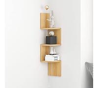 MOTT Étagère Flottante à 3 Niveaux, étagère d'angle Murale Multicouche, étagère en Zig zag, étagère décorative pour Cuisine, Chambre, Salon, Bureau