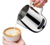 Motta Pot à lait en acier inoxydable avec affichage de la température 600 ml - Pichet à mousser pour café, barista, café