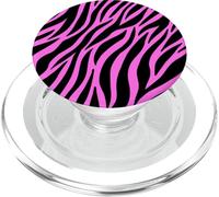 Mottes de zèbre mignons motif animal sauvage noir imprimé PopSockets PopGrip pour MagSafe