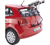 Mottez A016P3 Porte-Vélos sur Hayon à Fixation sur Barres de Toit Ou Barre Railing 3 Vélos avec Antivol, Noir