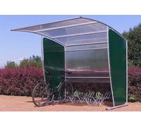 Mottez Abri à vélos en acier galvanisé et polycarbonate - 220 x 220 x 210 cm - B805V