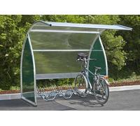 Mottez Abri à vélos en acier galvanisé et polycarbonate - 221 x 224 x 220 cm - B800V