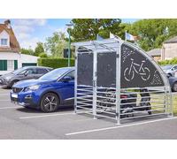 Mottez Abri à vélos sécurisé en acier galvanisé Mottez - 6 vélos - M106V