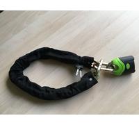 Mottez Antivol de vélo Antivol à chaîne recouvert de tissu et cadenas fabriqué en France UE Longueur 90cm