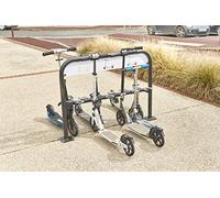 Mottez B061C12 Range 12 Trottinettes sur pied, Noir Anthracite