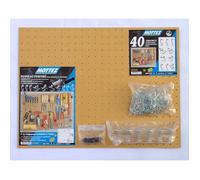Kit panneau perforé isorel et 40 crochets + barette porte outils B275F