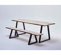 MOTTEZ M581CBC LOT 2PIEDS TRAPEZE H71CM BLANC