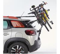 Mottez Porte-vélos sur hayon à fixation sur barres de toit ou railing 3 vélos avec antivol