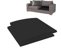 MOTTK Coussin de canapé carré de 40/50/60 cm pour siège affaissé, coussin de rechange en mousse haute densité noire pour réparation sous l'affaissement (2,50 x 50 cm)