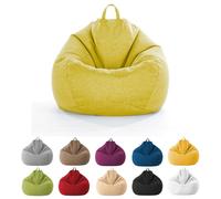 MOTTK Housse de pouf de rangement pour animaux en peluche (sans remplissage) en tissu de lin sans remplissage pour organiser les jouets en peluche ou la mousse à mémoire de forme (vert, 100 x 120 cm)