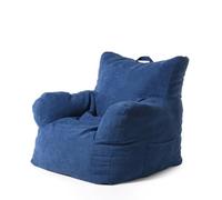 MOTTK Housse de pouf poire sans remplissage, canapé pouf pour adultes, canapé paresseux pour sièges au sol, meubles de salon (bleu marine, 76 x 68 x 60 cm)