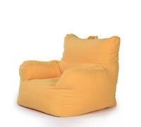 MOTTK Housse de pouf poire sans remplissage, canapé pouf pour adultes, canapé paresseux pour sièges au sol, meubles de salon (jaune, 76 x 68 x 60 cm)