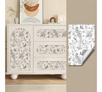 MOTTK Papier peint autocollant 59 x 300 cm, papier peint floral, film vinyle imperméable pour mur de salon, armoire, salle de bain, meubles, papier contact à décoller et coller (08)