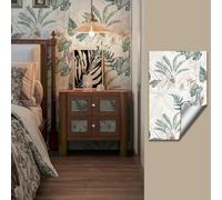 MOTTK Papier peint autocollant 59 x 300 cm, papier peint floral, film vinyle imperméable pour mur de salon, armoire, salle de bain, meubles, papier contact à décoller et coller (04)