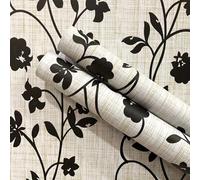 MOTTK Papier peint vintage épais pour décoration d'intérieur, peinture murale autocollante et florale en vinyle imperméable pour chambre à coucher, meubles, armoire (beige, 45 x 100 cm)