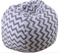 MOTTK Pouf rond de rangement pour animaux en peluche pour enfants, housse de pouf de 35,6 à 96,5 cm sans remplissage, toile de coton de qualité supérieure, lavable, organiseur de jouets en peluche