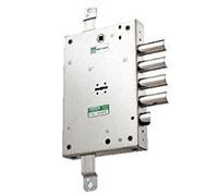 Mottura - Serrure triple pour portes blindées, à clé, 20 mm de diamètre, 4 tours, loquets ronds de 18 mm, course de 40 mm, clé à tête kaki