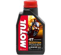 MOTUL Huile moteur Scooter Power 5W-40 Huile entièrement synthétique Huile API SP MA 4T 1 L