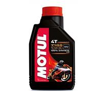 MOTUL 17 - Flacon 1 litre d'huile Motul 7100 4T 10W30 100 % synthétique pour moteurs 4T